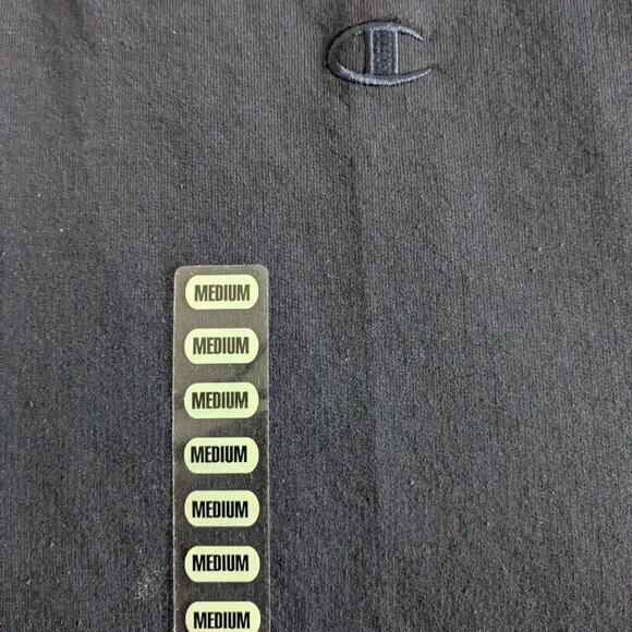 Champion Sweatshirt Men's Medium Navy Blue Fleece Crew Long Sleeve NWT Comfort - Picture 10 of 15